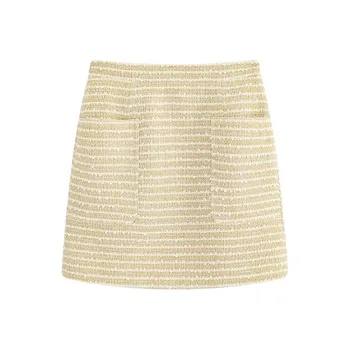 HDFULERN Casual Short Skirts Women's Gatsby Gold