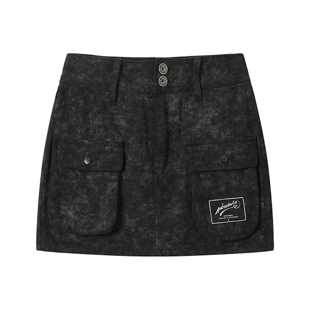 ANDREA MARTIN Cargo Short Skirts Women's Black-0