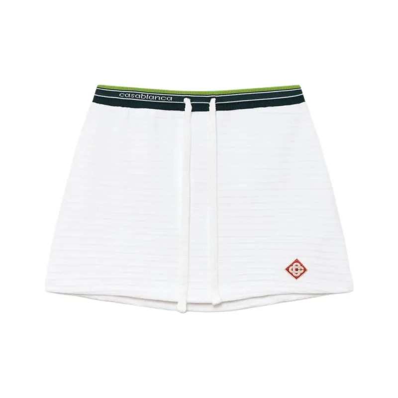 CASABLANCA Velour Tennis Skirt-0