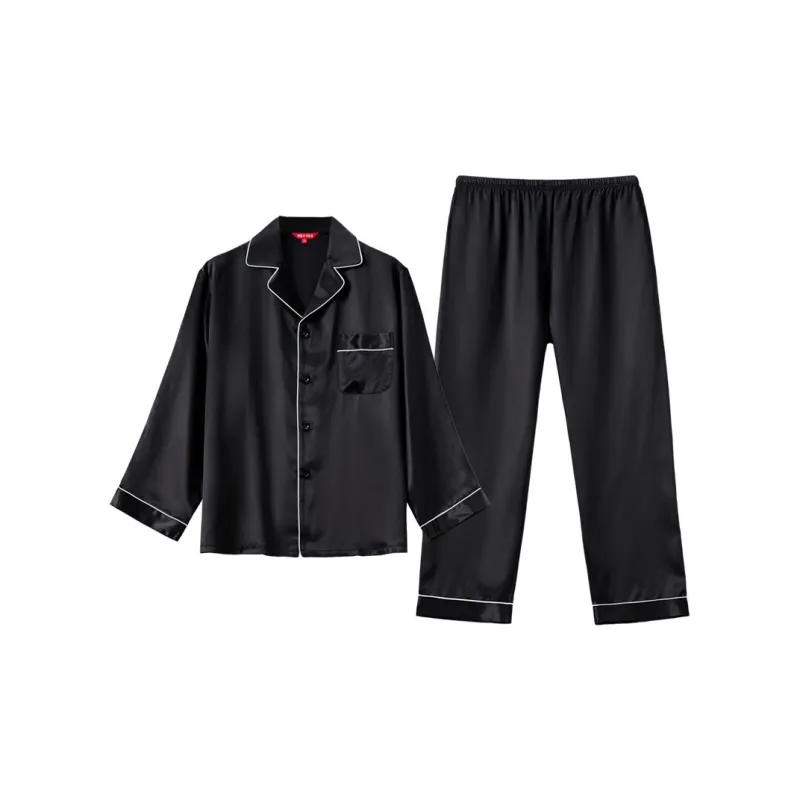 Silk boundary Men Pajama Sets-15