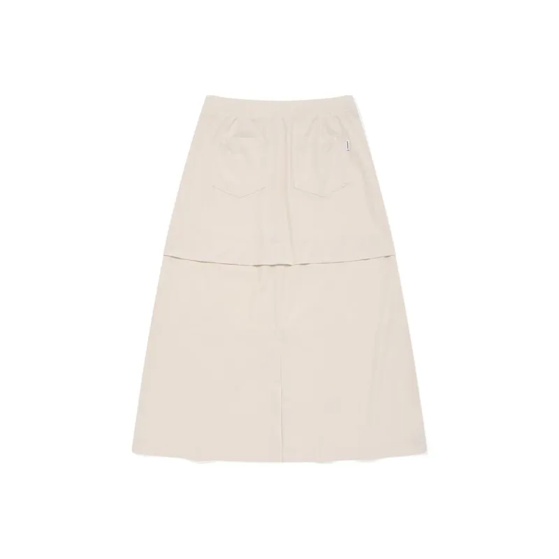 COVERNAT SS24 Casual Long Skirt Women's Ivory-0