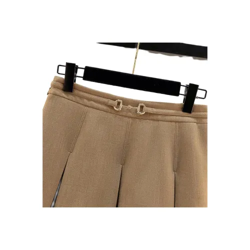Mo Han Yi Mei Casual Short Skirts Women's Khaki