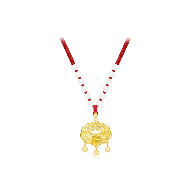 Cuz Strange Intention White Jade Bodhi Necklaces Unisex-0