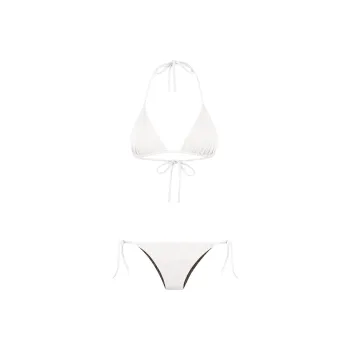 FENDI Jacquard Ff Motif Two Piece Swimsuit White