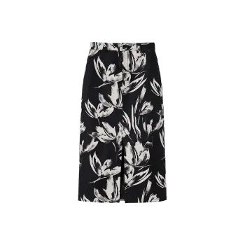 NINE WEST Casual Long Skirts Women's Black White