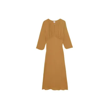 INES DE LA FRESSANGE Long Sleeved Dress Women's Camel