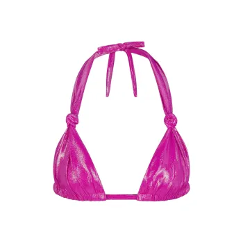 SKIMS LIQUID SHINE SWIM KNOTTED MICRO TRIANGLE TOP Bikini Women's Lollipop/Popstick