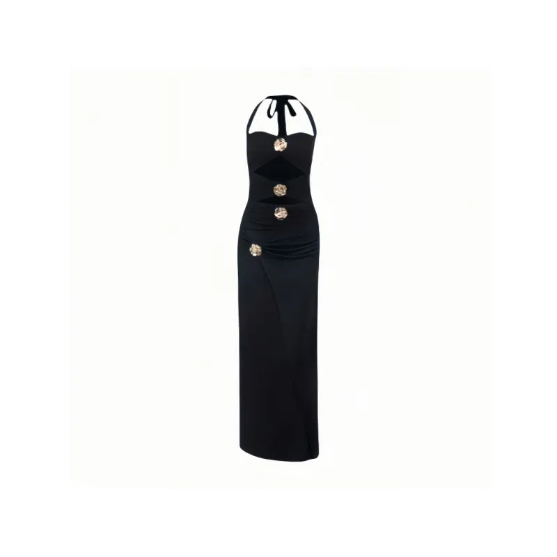 YGPRW Sleeveless Dresses Women's Black-0