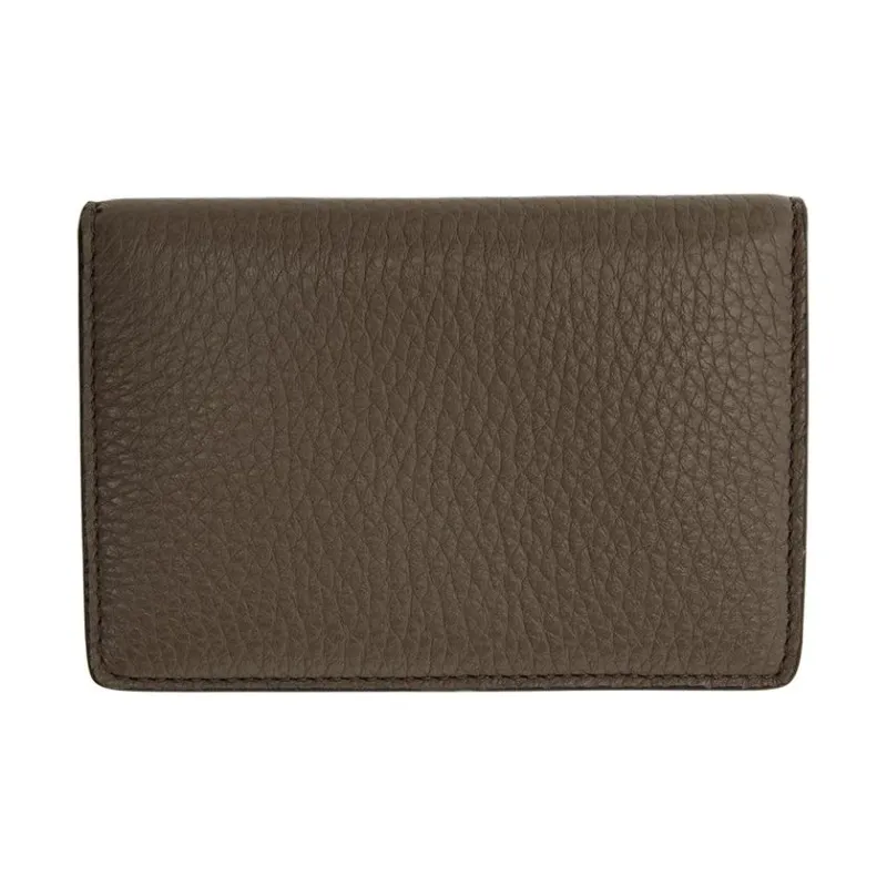 Maison Margiela Grain Leather Card Holder Men's Taupe-1