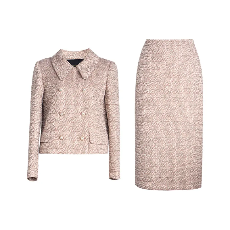 ROEYSHOUSE Skirt Set Women's Apricot Pink-0