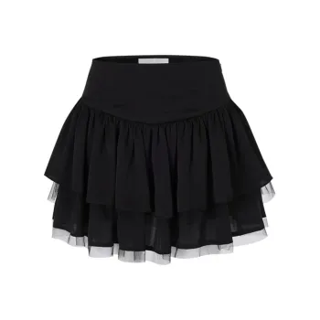 NOT YOUR ROSE FW24 Sasha Skirt Casual Short Skirts Women's Black