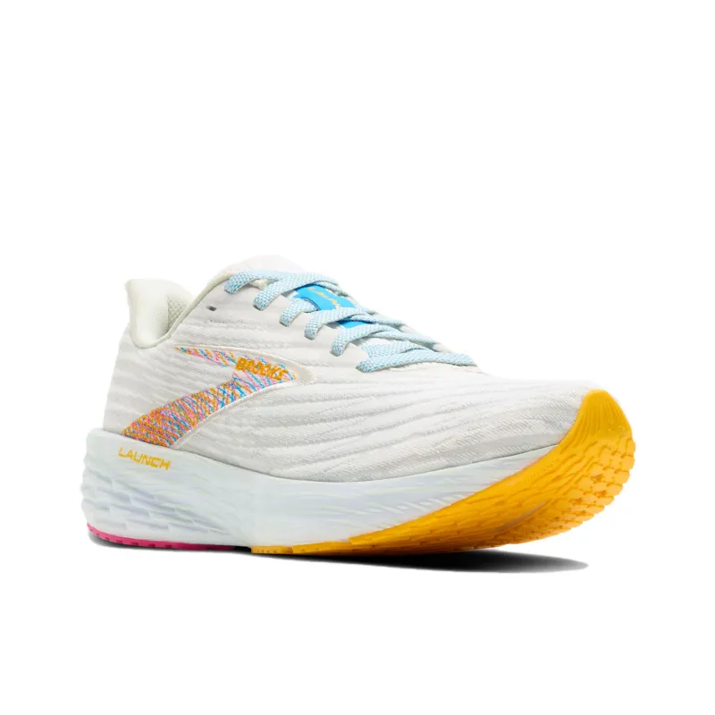 Brooks Launch 11 Slip Resistant And Breathable Low Top Casual Running Shoes Women's White-3