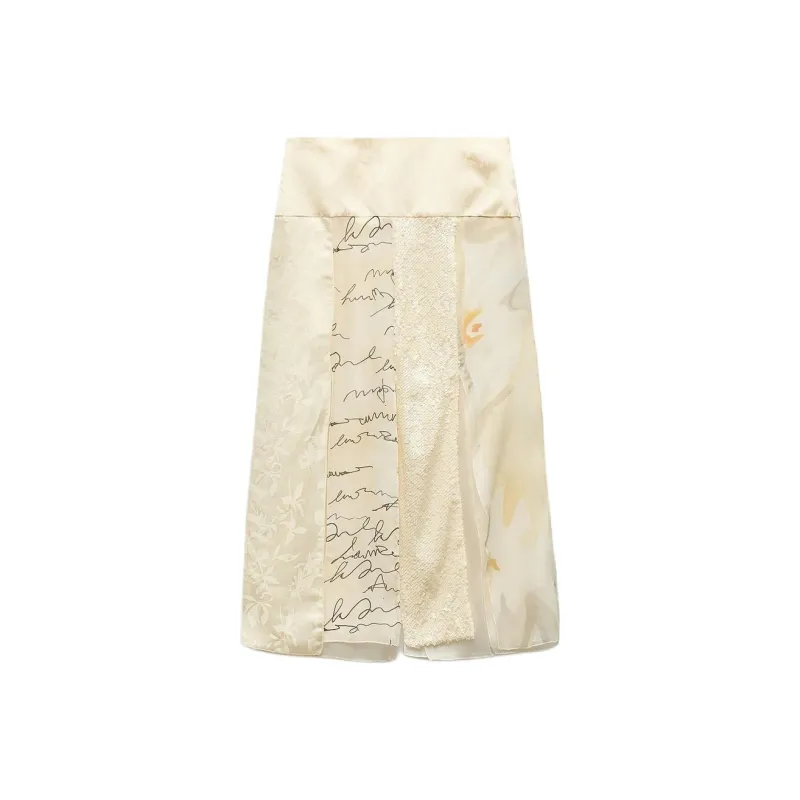 ZARA Casual Long Skirts Women's Multicolor-0