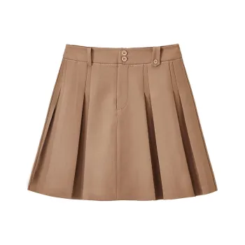 XIANGYING Casual Short Skirts Women's Camel