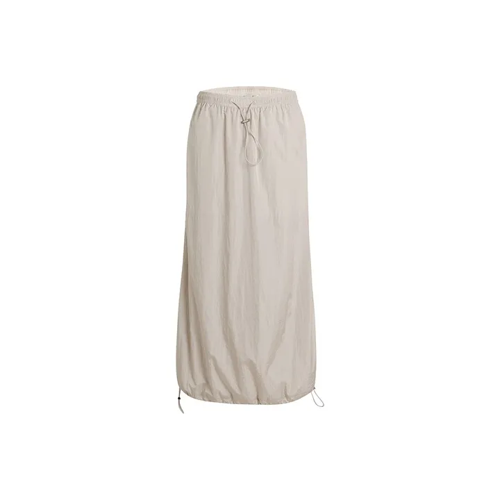 LIUREGALI Casual Long Skirt Women's Khaki-0