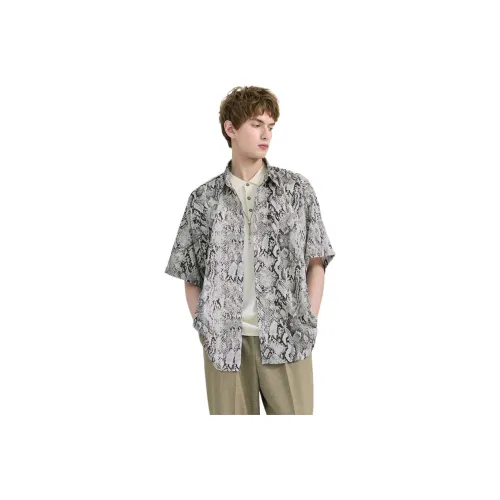 WILD LEADER Shirt Unisex Oat Apricot Khaki Python Leather[CW5158595]