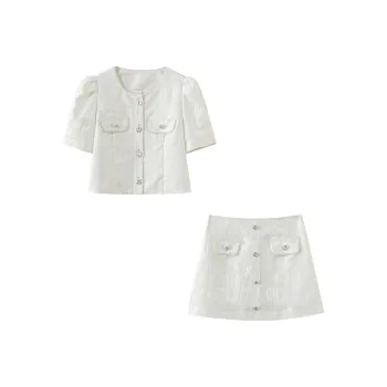 CHARM PICK Skirt Set Women's Ivory