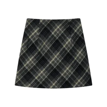 SEM/R Casual Short Skirts Women's Gray Blue Tone