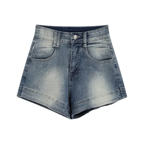 Garbege Denim Shorts Women's Blue