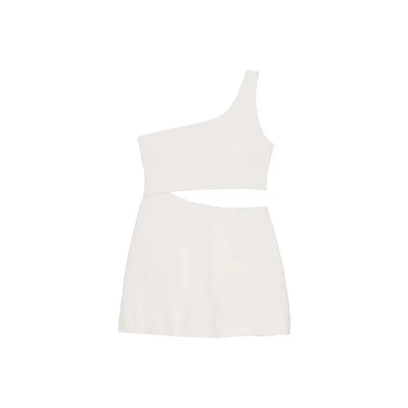 Victoria's Secret PINK The Cut-Out Swim Dress / White One-piece Swimsuit Women's White-0
