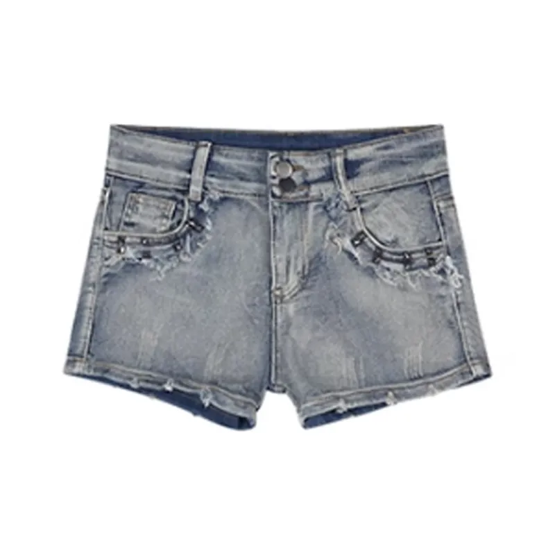 ETSE Denim Shorts Women's Vintage Blue-0