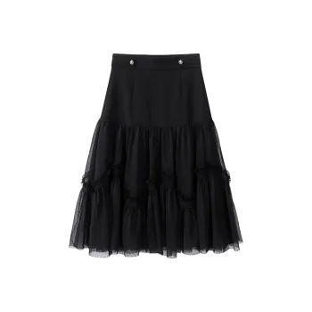 EICHITOO Casual Long Skirts Women's Black