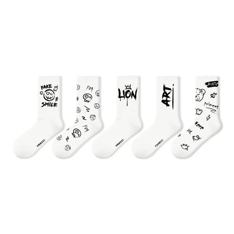 Primeet Mid Calf Socks Men's 5 Pack-7