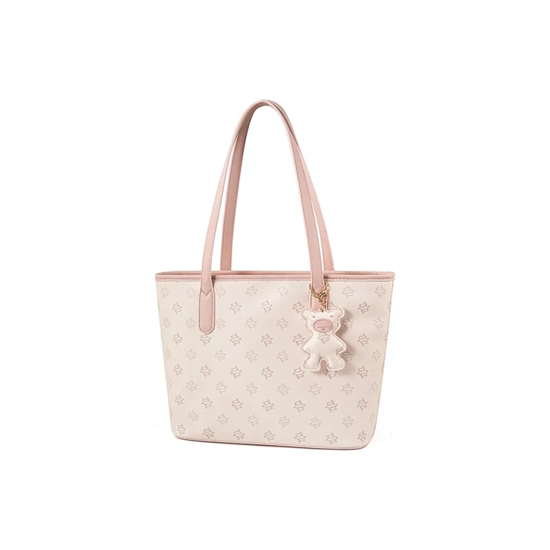 Vigno Synthetic Leather Shopping Bag, One Shoulder Tote Bag Regular Women's Pink-1