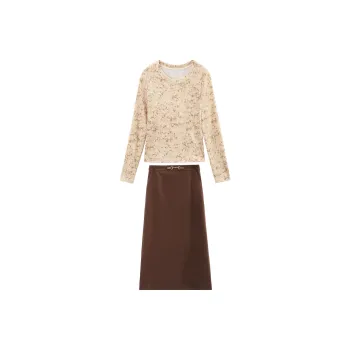 A Paradise For Awakening Skirt Set Women's Apricot