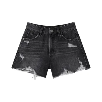 LEDIN Denim Shorts Women's Dark Gray