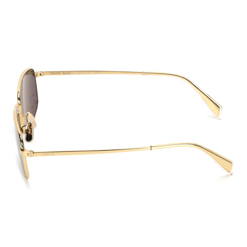 CELINE Triomphe Rhinestone 02 Sunglasses In Metal With Crystals-2