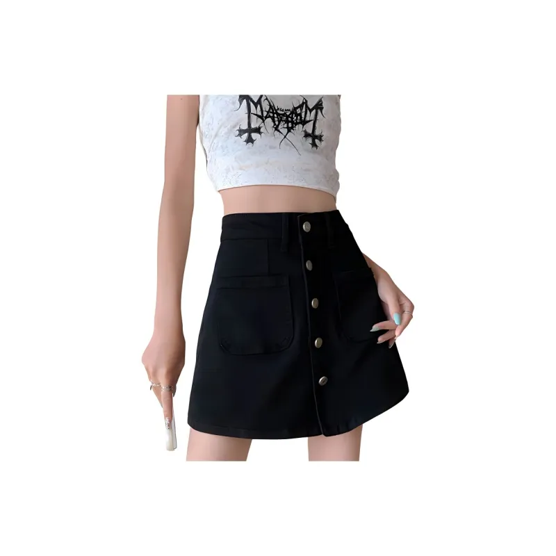 XIANSINIAO Denim Short Skirts Women's-8