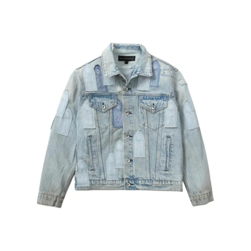 Who Decides War Patched Arch Denim Jacket-0