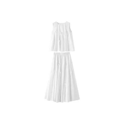 Yvetteclassic Skirt Set Women's White