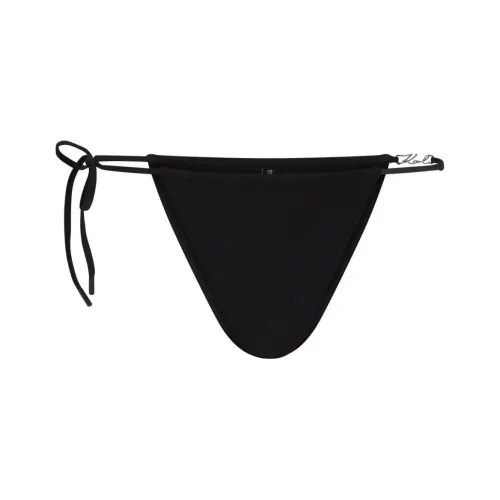Victorias Secret PINK STRING BIKINI BOTTOM / Pure Black Swimming Shorts Womens Pure Black Signature String Bikini Bottoms