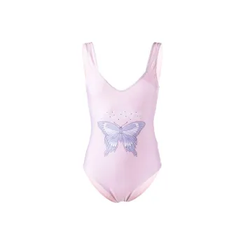 GANNI Graphic Printed Sleeveless Swimsuit
