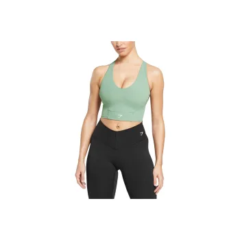 GYMSHARK CROP MESH TANK Sport Vests Women's Dollar Green