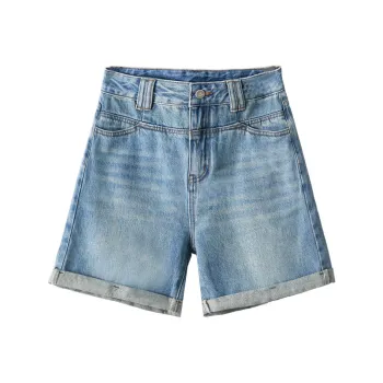 HIPPIEMISS Denim Shorts Women's Vintage Light Blue