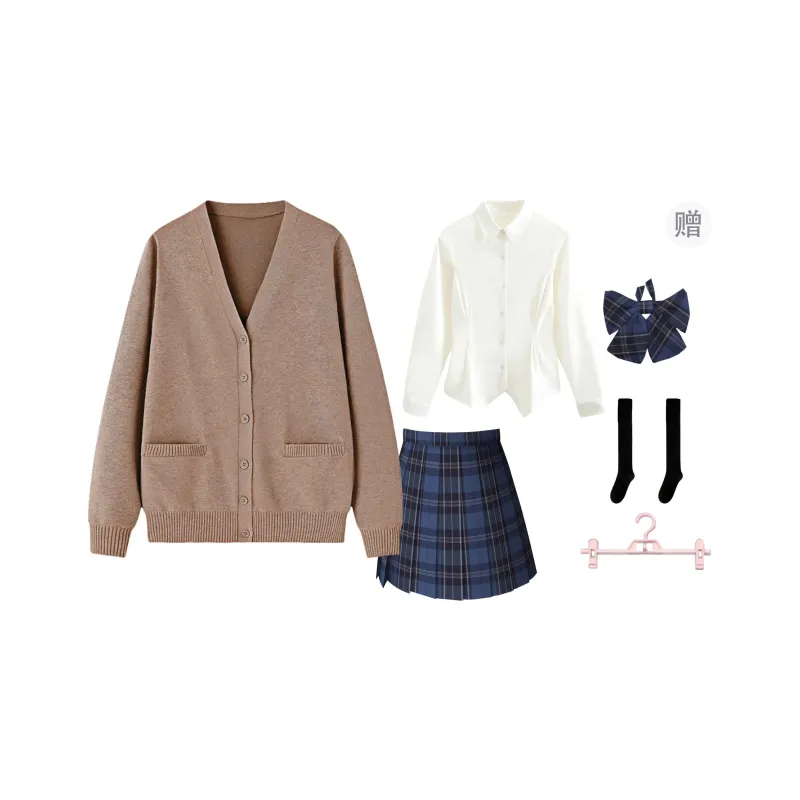 SHENBEI JK Two Piece Skirt Sets Women's-30