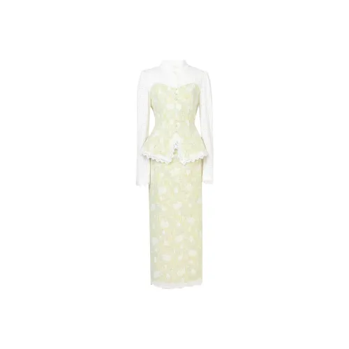 Duffy Fashion Skirt Set Women's Yellow Green