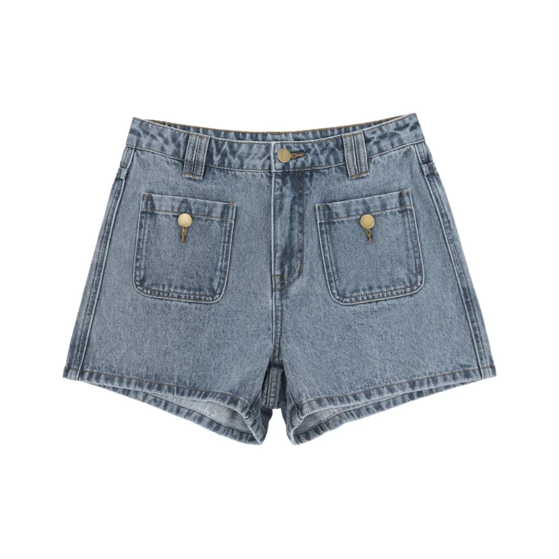 NERDY SS24 Denim Shorts Women's Sky Blue-0