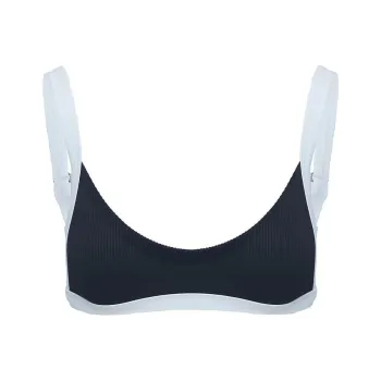 PRINCESS POLLY KNOTTI RIBBED BIKINI TOP Bikini Women's BLACK/Black