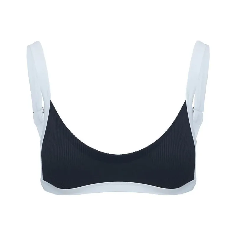 PRINCESS POLLY KNOTTI RIBBED BIKINI TOP Bikini Women's BLACK/Black-0