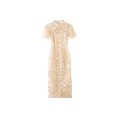 JINYE ORIENTAL Cheongsams Women's Champagne