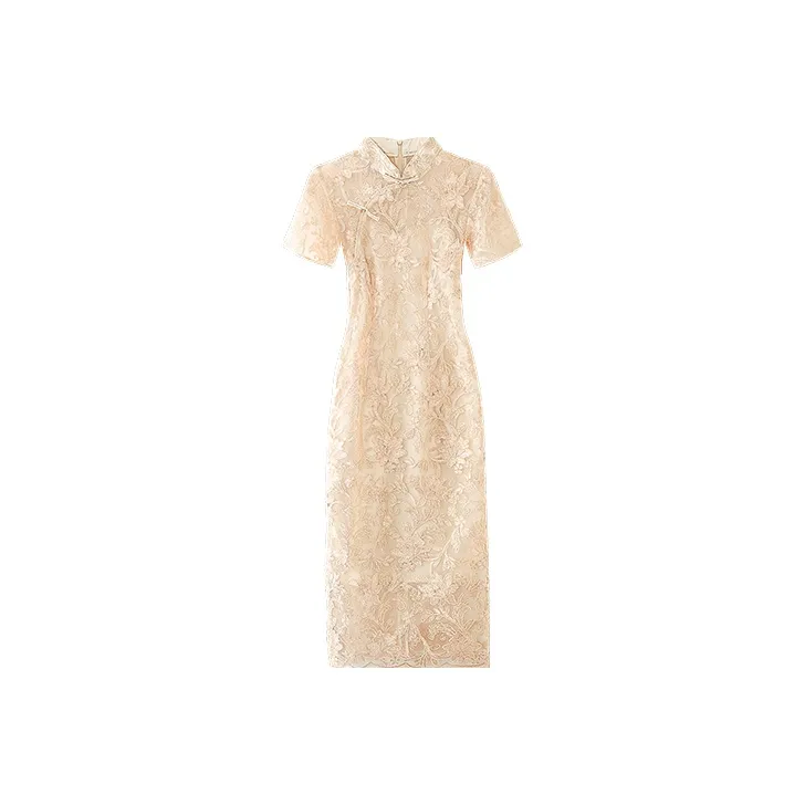 JINYE ORIENTAL Cheongsams Women's Champagne-0