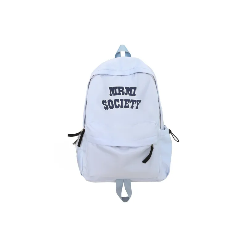 AIBAG Nylon Backpack Unisex Ecru/Black/Burgundy/Light Blue-19