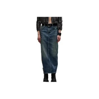 R13 FW24 Casual Long Skirts Women's Psilon Bart Indigo