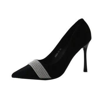 TELENT Slim Heel High Heels Women's Black