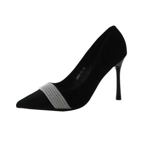 TELENT Slim Heel High Heels Women's Black