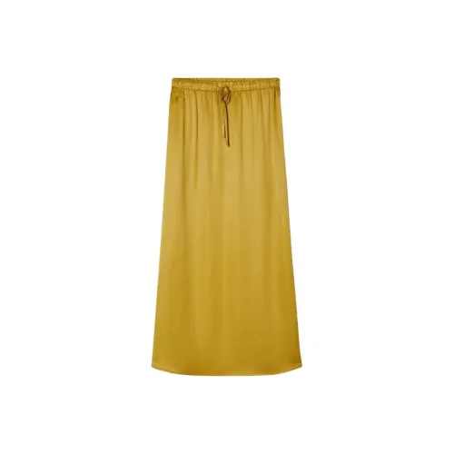 AMERICAN VINTAGE A.M FW24 JUPE FEMME UNYL Casual Long Skirts Women's MODO Yellow